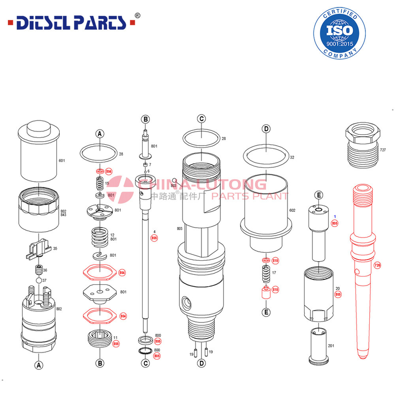 for Cummins Common Rail Fuel Injectors 0 445 120 020 for denso common rail injector parts for sale