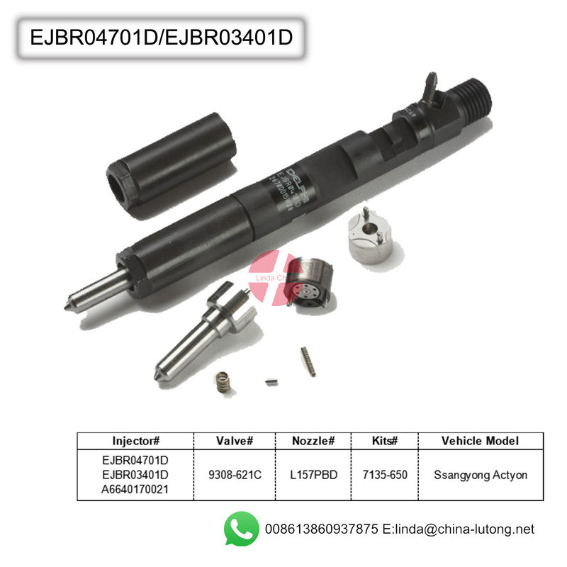 injector delphi common rail EJBR04701D diesel truck fuel injectors